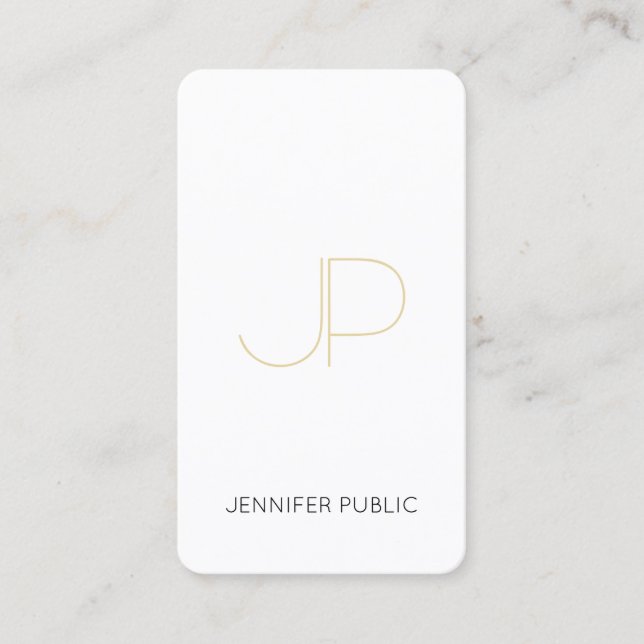 Luxuriöse Elegant Gold Monogram Trendy Template Ch Visitenkarte (Vorderseite)