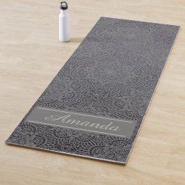 Luxuriöse Elegant Gray Black Pattern Designname Yogamatte