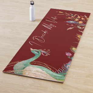 Luxuriöse Elegant I entscheide meine Vibe Peacock Yogamatte