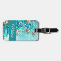 Luxuriöse Elegant Mint Gold Aquamarin Lace Blume l