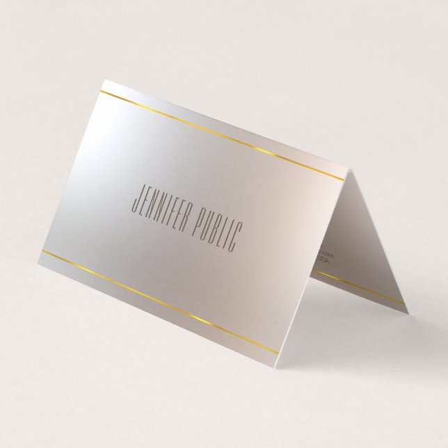 Luxuriöse elegante berufliche Schablone modern Visitenkarten (Vorderseite)