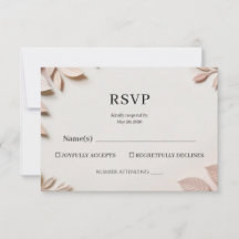 Luxuriöse elegante florale Hochzeits-RSVP-Antwortk