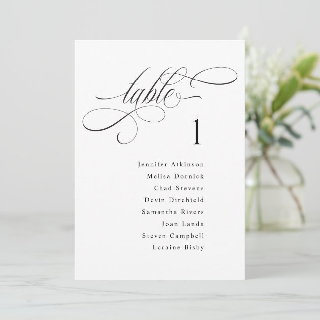 Luxuriöse elegante Hochzeitskarten Einladung (Stehend Vorderseite)