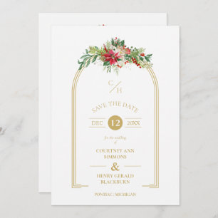 Luxuriöse Extravagante Initials Arch Floral Weihna Save The Date