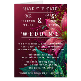 Luxuriöse Floral Wedding Invitation Suite