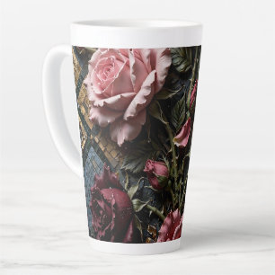 Luxuriöse florale Dekoration Milchtasse