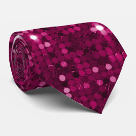 Luxuriöse Fuchsia Sequin Design Neck Tie Krawatte
