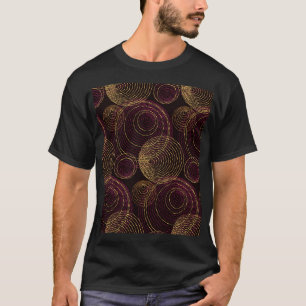 Luxuriöse geometrische Gold Print T-Shirt