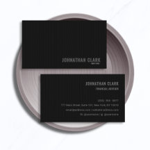 Luxuriöse gestreifte ganz schwarze Visitenkarte