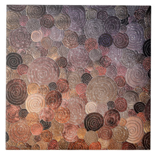 Luxuriöse Glitzer Docks and Circles - Warm braun Fliese