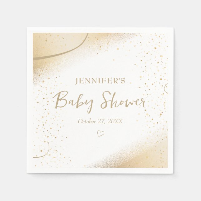 Luxuriöse Gold Baby Dusche Serviette (Vorderseite)