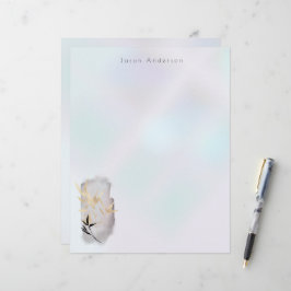 Luxuriöse Gold Bamboo Monogram Briefbogen