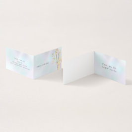 Luxuriöse Gold Bamboo QR Code Business Card Visitenkarten