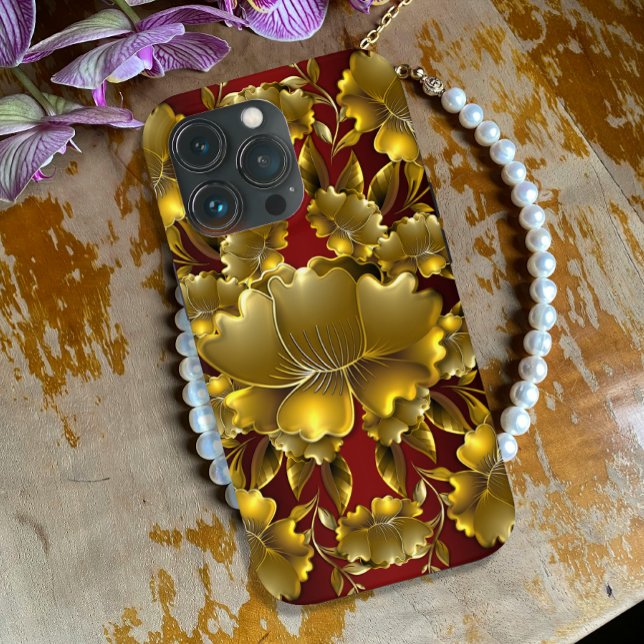 Luxuriöse Gold Carving Floral Case-Mate iPhone Cas Hülle (Von Creator hochgeladen)