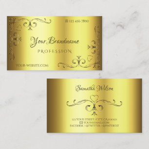 Luxuriöse Gold Dekoration Verziert dekorative Eckg Visitenkarte