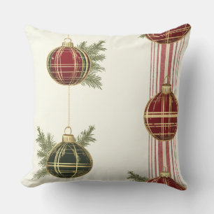 Luxuriöse Gold & Green Christmas Throw Kissen