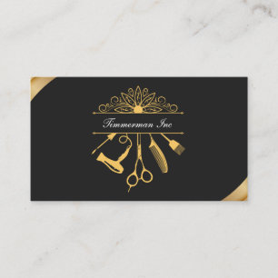 Luxuriöse Gold Hair Stylist Elegantes Salon Brandi Visitenkarte