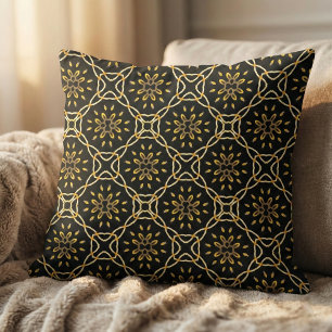 Luxuriöse Gold Schwarz marokkanisches arabisches M Stoff
