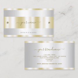 Luxuriöse Gold und Silber mit Niedlichen Tiny Diam Visitenkarte