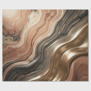 Luxuriöse Goldader-Marmor-Flüssig-Abstrakt-Pattern Geschenkpapier