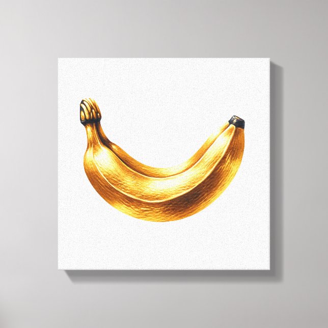 Luxuriöse goldene Banane Leinwanddruck (Vorderseite)
