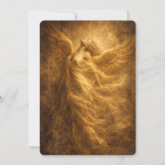 Luxuriöse goldene Engels-Fein-Kunst-Einladung Einladung