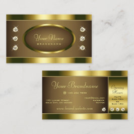 Luxuriöse goldene Farben mit glänzenden Rhinestone Visitenkarte