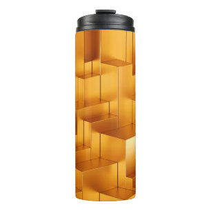 Luxuriöse goldene Formen geometrisch nahtlos Muste Thermosbecher