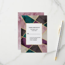 Luxuriöse goldene geometrische grüne violette Hoch