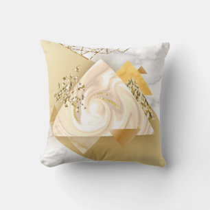 Luxuriöse goldene geometrische mit Marmor nahtlos  Kissen