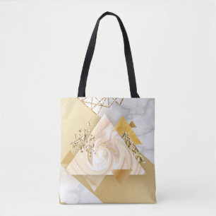 Luxuriöse goldene geometrische mit Marmor nahtlos  Tasche
