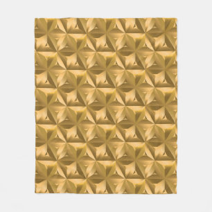 Luxuriöse goldene geometrische nahtlose Muster Fleecedecke