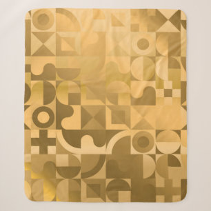 Luxuriöse goldene geometrische nahtlose Muster Sherpadecke