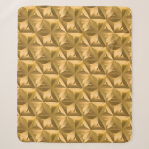 Luxuriöse goldene geometrische nahtlose Muster Sherpadecke