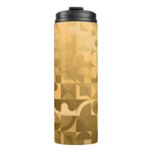 Luxuriöse goldene geometrische nahtlose Muster Thermosbecher
