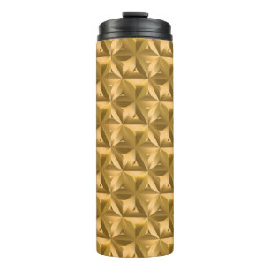 Luxuriöse goldene geometrische nahtlose Muster Thermosbecher