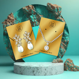 Luxuriöse goldene metallische Halskette Ohrring Di