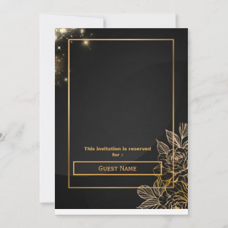 Luxuriöse goldene moderne Hochzeits-Einladung zum Einladung