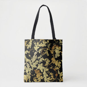 Luxuriöse goldene nahtlose Muster. Blumenuntergrun Tasche