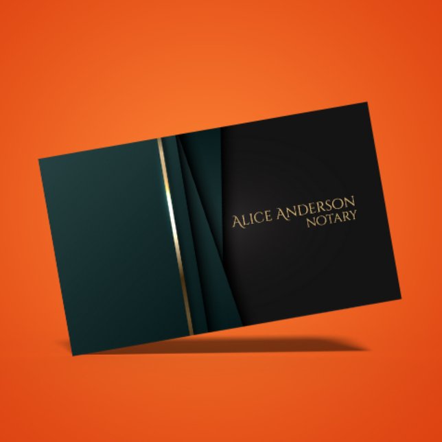 Luxuriöse goldene Notarkarte Visitenkarte (Von Creator hochgeladen)