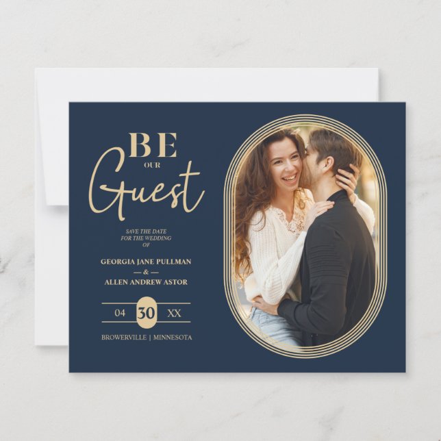 Luxuriöse goldene Oval Rahmen Charmante Hochzeit (Vorderseite)