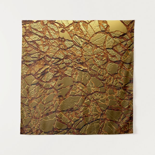 Luxuriöse goldene Textur. Wandteppich (Vorderseite)
