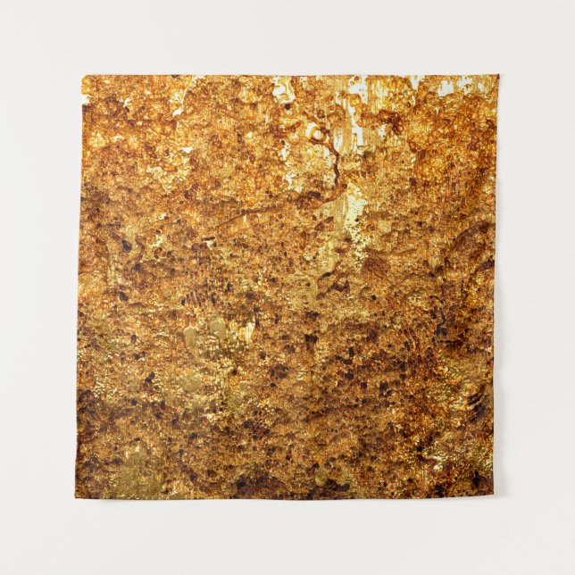 Luxuriöse goldene Textur. Wandteppich (Vorderseite)
