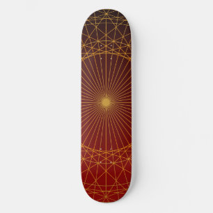 Luxuriöse, goldfarbene Wanddekorationen Skateboard