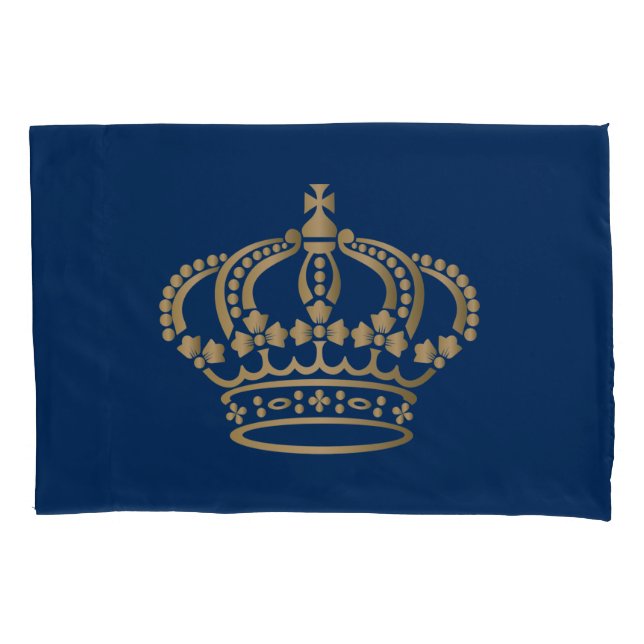 Luxuriöse Goldkrone Kissenbezug (Vorderseite)