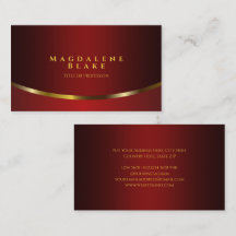 Luxuriöse Goldkurve Minimalistisch Red Burgundy