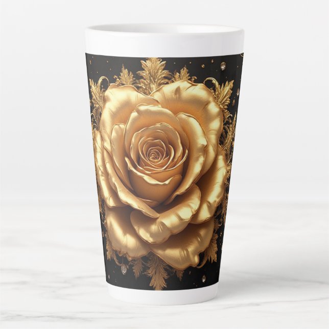 Luxuriöse Goldrose Milchtasse (Vorderseite)