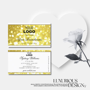 Luxuriöse helle goldene Glitzer-Stars und Logos We Visitenkarte
