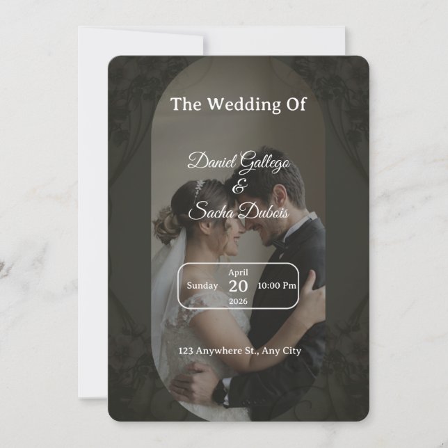Luxuriöse Hochzeitseinladung  Einladung (Vorderseite)