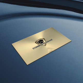 Luxuriöse Imitate goldfarbenes Logo im Metallstil Visitenkarte
